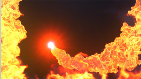 熊熊火焰爆炸揭示出logo片头AE模板