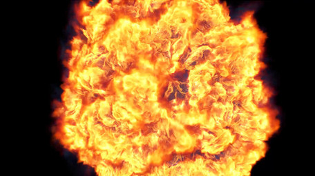 熊熊火焰爆炸揭示出logo片头AE模板