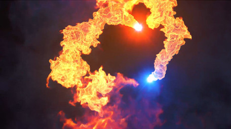 熊熊火焰爆炸揭示出logo片头AE模板