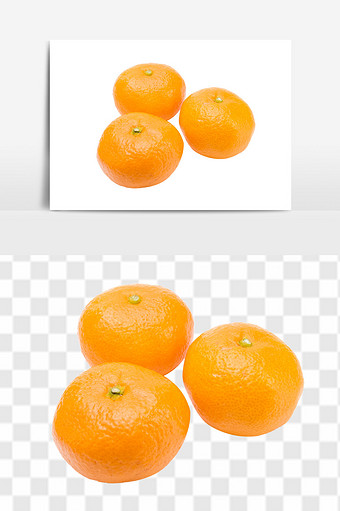 新鲜橘子蜜桔薄皮橘子水果组合元素图片