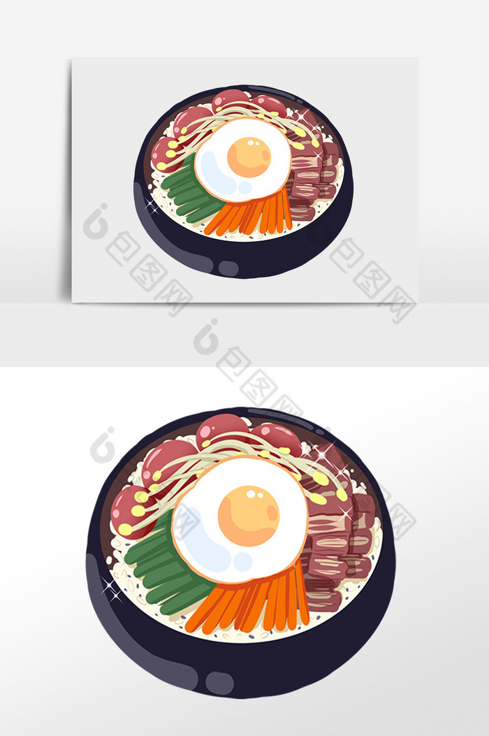 特色石锅饭插图图片图片