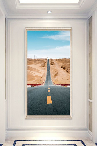 现代简约沙漠迪拜建筑风景装饰画图片
