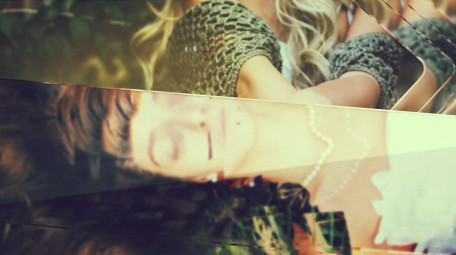 玻璃图形遮罩滑动过渡图文展示动画AE模板