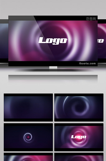 漩涡丝绸光效抽象动画LOGO片头AE模板图片