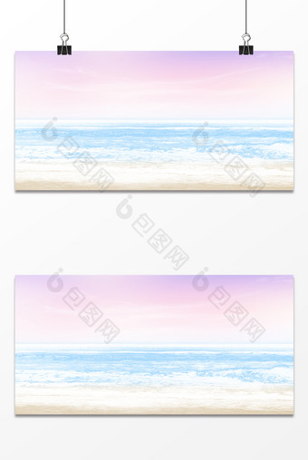 大海天空沙滩背景图片