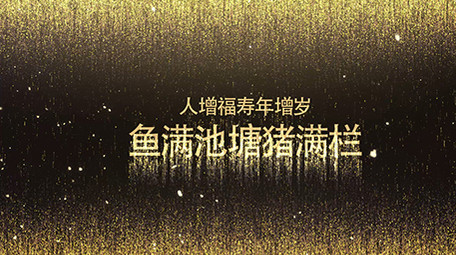 2019流光粒子新春祝福开场AE模板