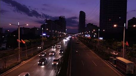 城市车流夜景延时摄影摄像