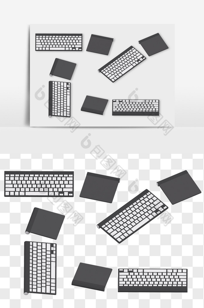 键盘手写板免抠图片组合图片图片