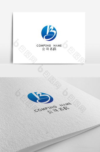 创意企业B字母标志logo设计图片