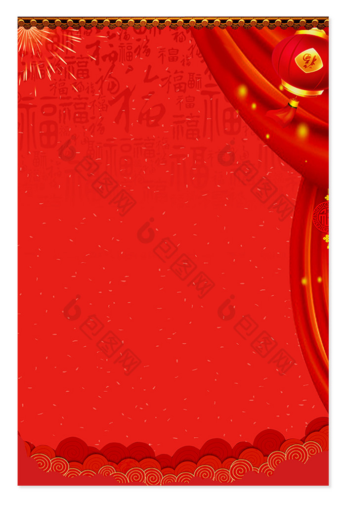 复古中国风红色背景设计图片素材