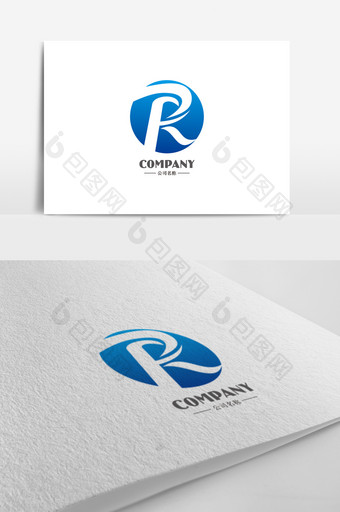 抽象字母R标志logo设计图片