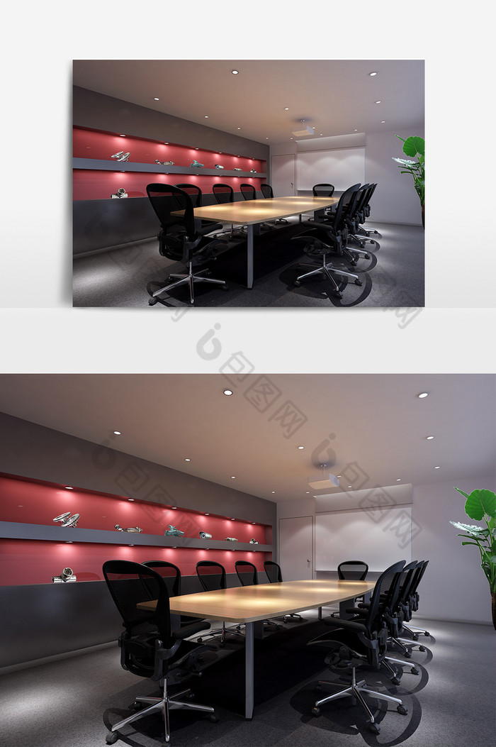 现代风办公室会议室效果图图片图片