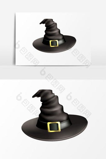 黑色巫师魔术帽PSD元素图片