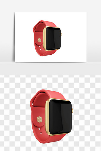 红色运动款时尚手表图片