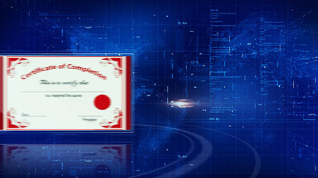 蓝色科技感企业证书荣誉展示AE模板