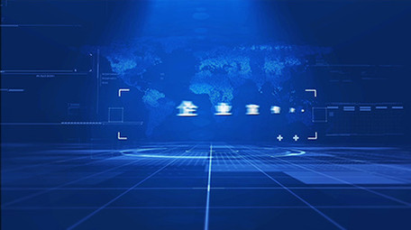 科技感蓝色宣传片图片证书展示