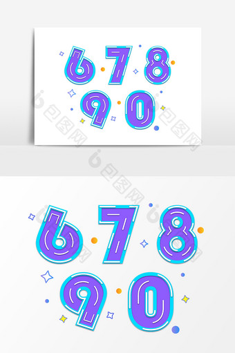 创意6-0数字文字设计图片