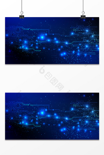 蓝色星光商务结构背景图片