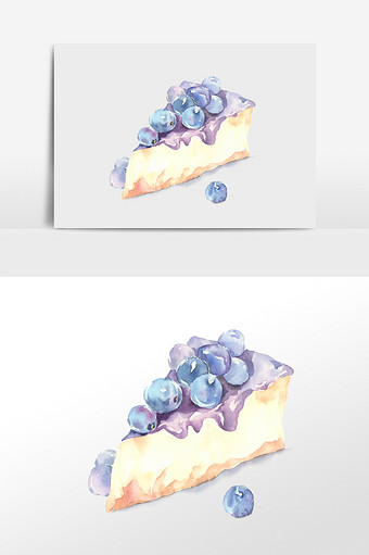 清新水彩美食蛋糕元素图片