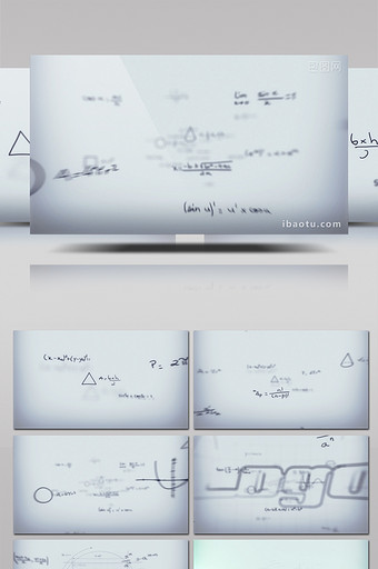 数学公式汇聚揭示出logo标志的AE模板图片