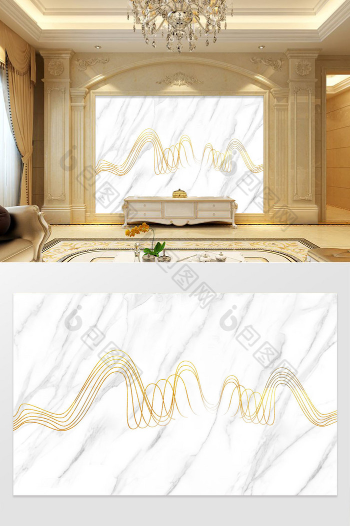 爵士白纹理金色线条大理石背景墙图片图片