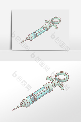 卡通医疗针管元素图片