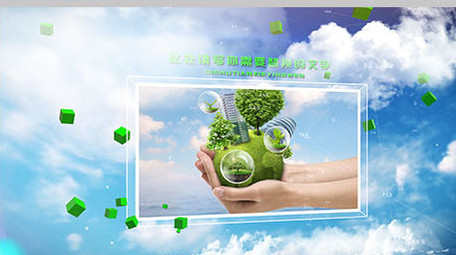 干净绿色环保图文展示ae模板