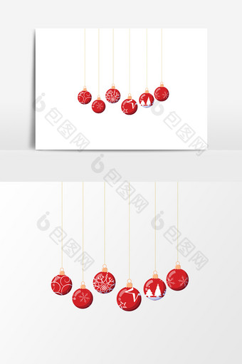 圣诞节装饰球设计元素图片