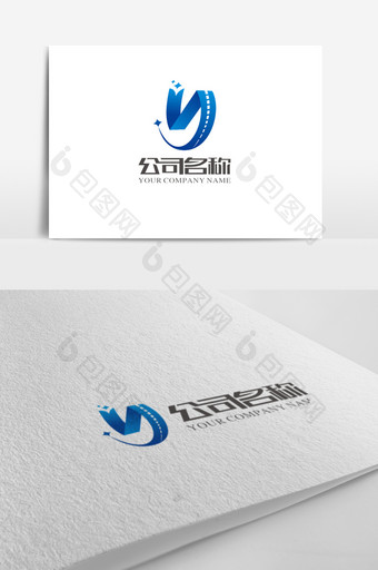 简洁大气y字母影视文化logo标志图片