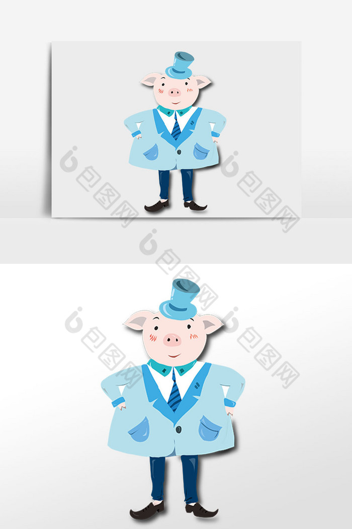 小猪插画图片图片