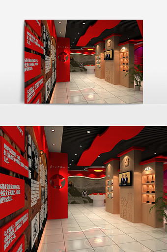 博物馆军民融合展览展厅图片