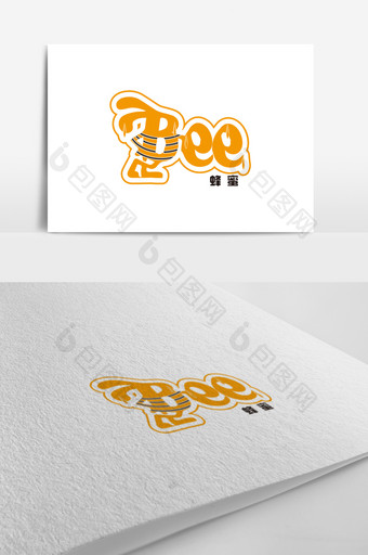橙色甜美的蜂蜜logo标志设计图片