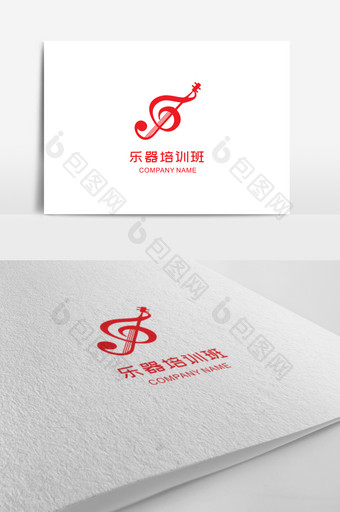 时尚简约乐器标志logo设计图片