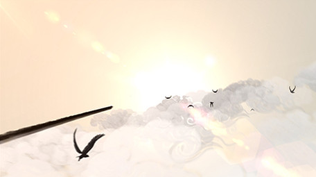 大气中国风水墨云层穿梭图文介绍AE模板