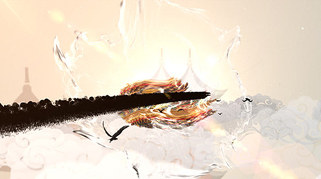 大气中国风水墨云层穿梭图文介绍AE模板