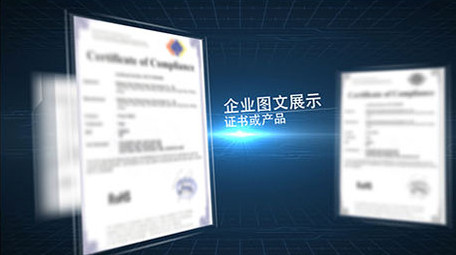 大气现代企业证书文件展示AE模板