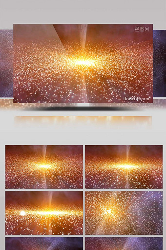 金色粒子星辰LED视频图片