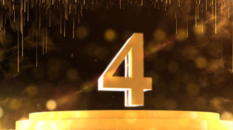 大气金色数字倒计时