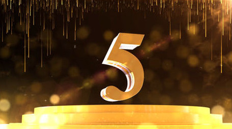 大气金色数字倒计时