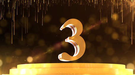 大气金色数字倒计时