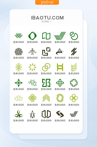 线条艺术LOGO图标矢量UI素材ICON图片