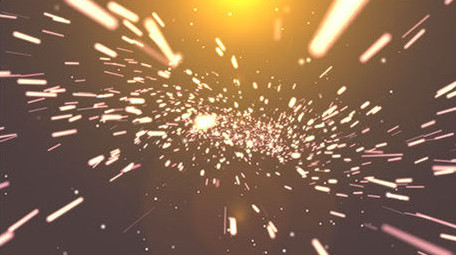 大气金色粒子红色党政片头AE模板