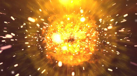 大气金色粒子红色党政片头AE模板