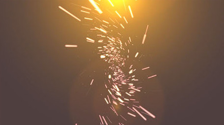 大气金色粒子红色党政片头AE模板