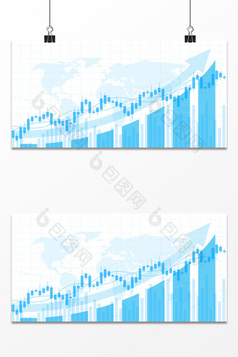 唯美浪漫线条股市走向商务金融清新背景图片