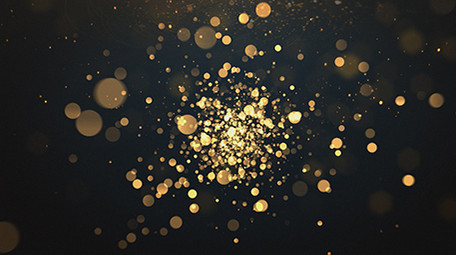 金色粒子汇聚LOGO片头AE模板