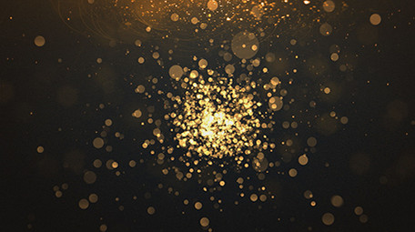 金色粒子汇聚LOGO片头AE模板