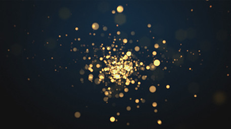 金色粒子汇聚LOGO片头AE模板