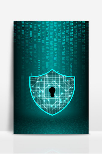 科技代码环保色盾牌防盗锁孔未来科技背景图片