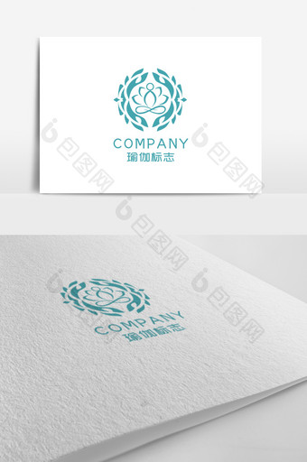 创意时尚瑜伽馆标志logo设计图片